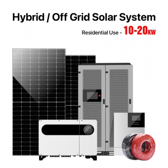 Système solaire hybride / hors réseau à usage résidentiel 10-20KW 