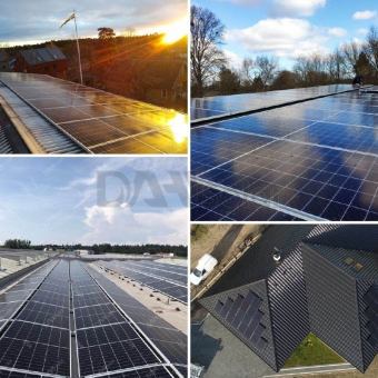 DHT-M72X10-520 ~ 560W 1/3 coupe les panneaux solaires à haute efficacité à faible courant 