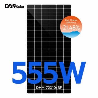 DHM-72X10/BF-525~560W panneaux solaires mono bifaciaux à haut rendement
 